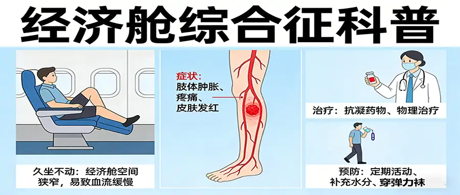 经济舱综合征（深静脉血栓）的成因、症状、治疗及预防分析