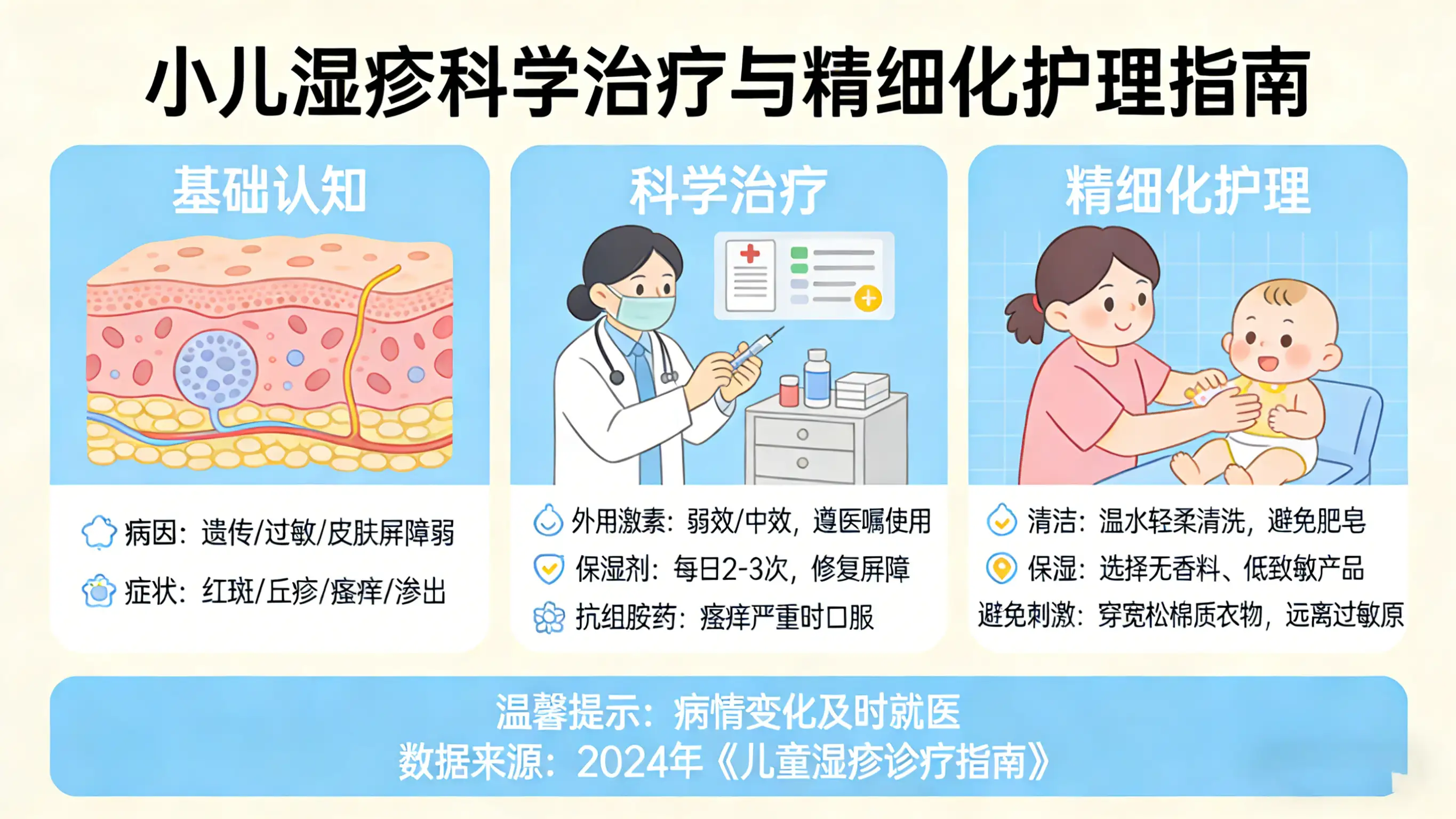 小儿湿疹：科学治疗与精细化护理指南